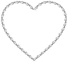 Vintage flourish heart