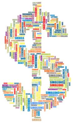 Money euphemisms in color