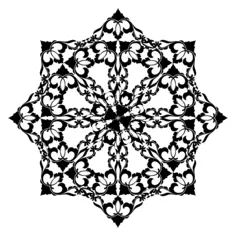 Botanical design in black and white