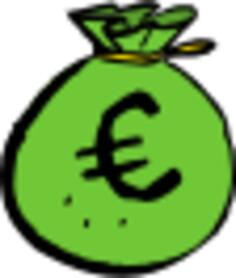 Green EUR money bag