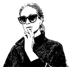 Chic woman vector image