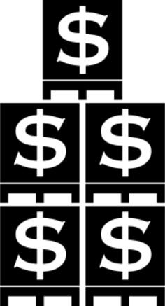 Pallet with dollar signs