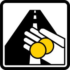 Toll road sign