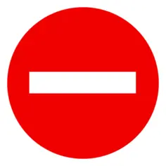 No entry road sign