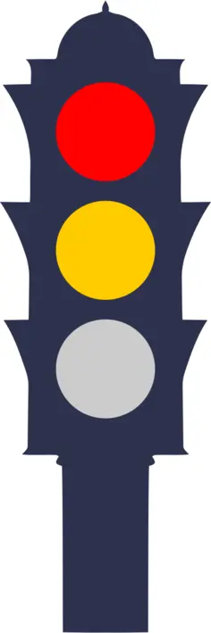 Traffic light red and yellow