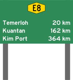 Malaysia expressway distance symbol
