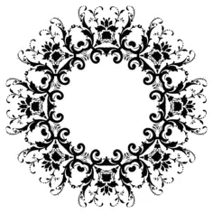Flowery frame vector drawing