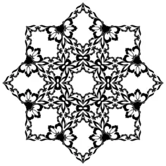 Black floral silhouette