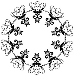 Circle floral vector image