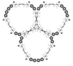 Triangular flowery frames