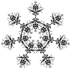 Black and white cloth ornament