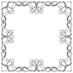 Floral and leafy frame