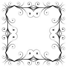 Frame with leafy design