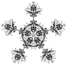 Flowery design made of leaves