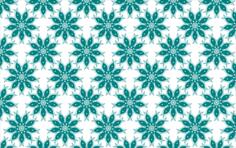 Seamless green flowers pattern