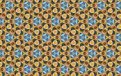 Golden patterned wallpaper