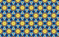 Yellow floral wallpaper