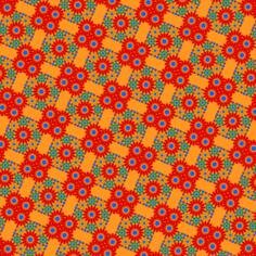 Retro red flowers wallpaper