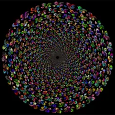 Prismatic floral motif silhouette