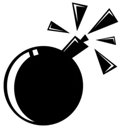 Bomb vector silhouette
