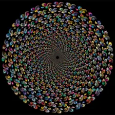 Colorful motif in circle