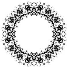 Floral halo vector silhouette
