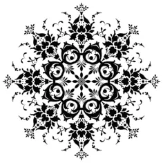 Round floral silhouette