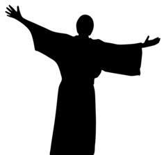 Jesus Christ vector silhouette