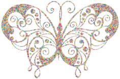 Ornamental colored butterfly