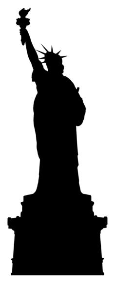 Statue of Liberty vector silhouette
