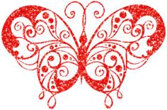 Ruby butterfly vector image