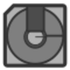 Gray disk icon