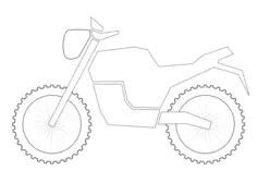 Mountain bike classic outline