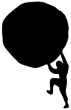 Sisyphus silhouette