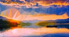 Low poly lake