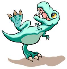 Falling dinosaur