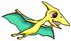 Flying baby dinosaur