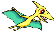 Flying baby dinosaur
