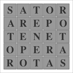 Square with Latin words