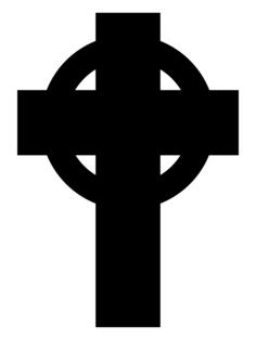 Simple Celtic cross silhouette