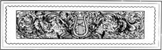 Decorative divider with lyre