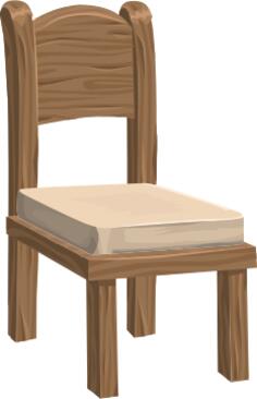 Wooden chair vector image