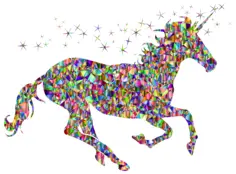 Unicorn in chromatic colors
