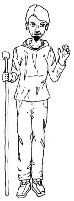 Man with stick