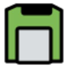 Green floppy disc vector image