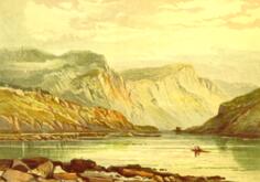 Vintage lake fishing vector image