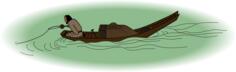 Man fishing on a lake