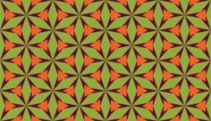Tessellation on red background