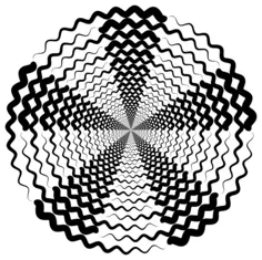 Abstract black and white whirlpool