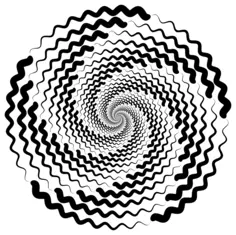 Wavy vortex in black and white